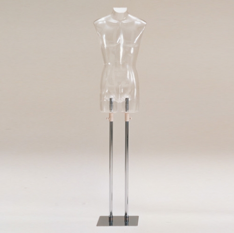透明トルソ（スタンド式）