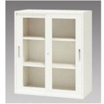 ホワイト書庫(A)ガラス引戸