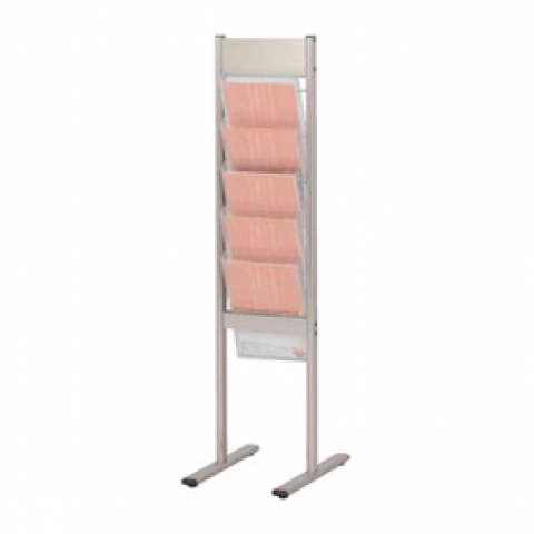 リーフレットカタログスタンド A4x1列5段