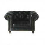 チェスターフィールドアームチェア(ブラック)