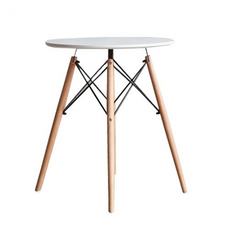 ウッドレッグラウンドテーブル