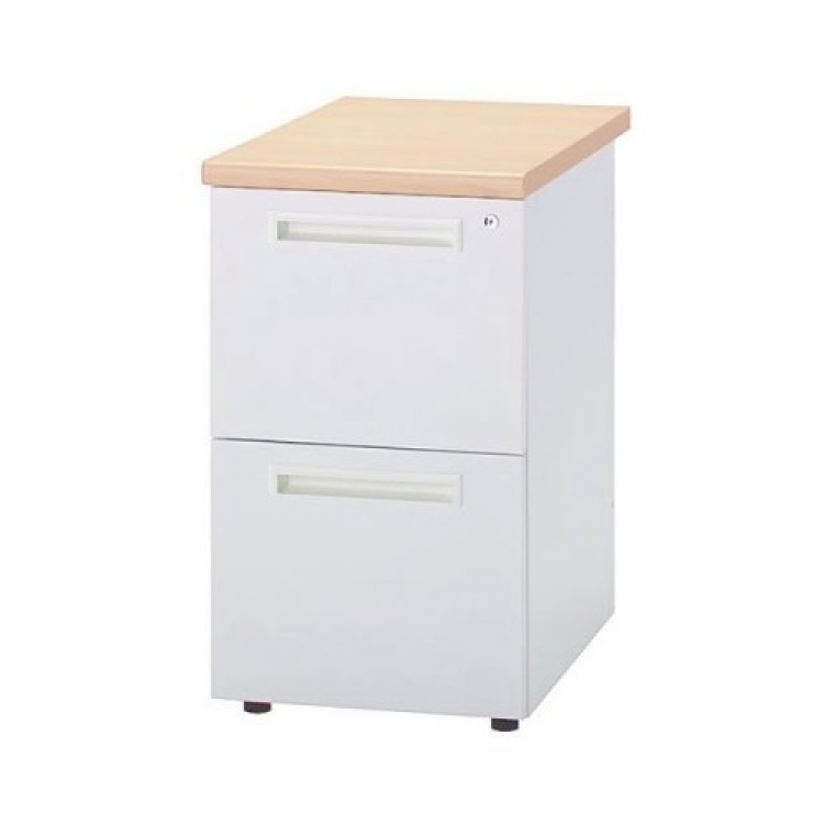 脇机・2段（ホワイト/ナチュラル）