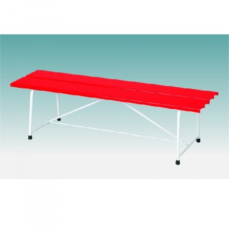 プラスチックベンチ（背無）レッド