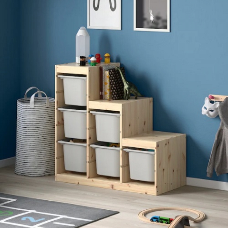 収納ボックス(トロファスト)グレー