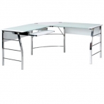 L型PCデスク(ホワイト)