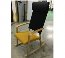 ロッキングチェア(ブラック/マスタード)