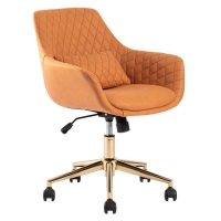 オフィスチェア(オレンジxゴールド)