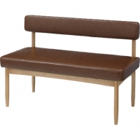 ダイニングベンチ(背付)ブラウン